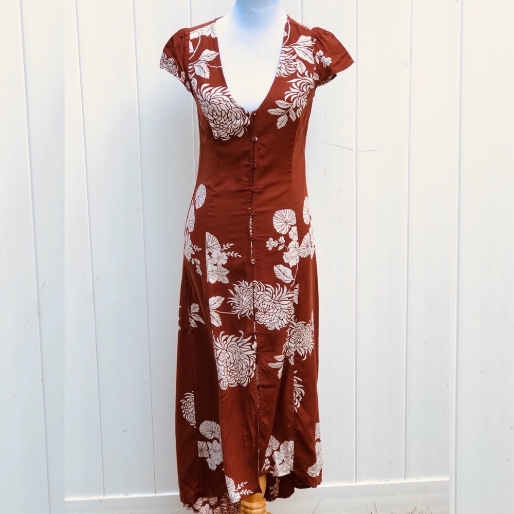 NWT Long Cotton Dress with back tie detail
